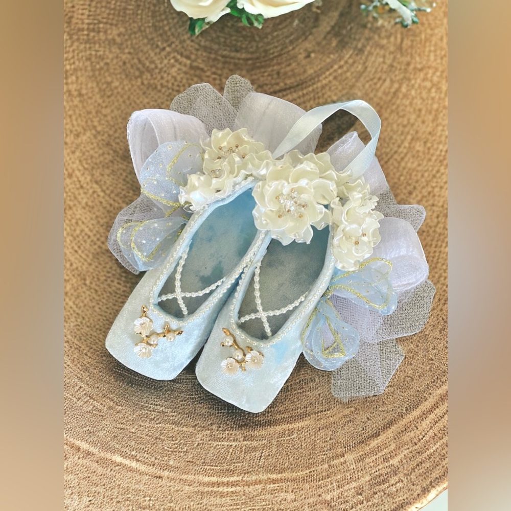 Handmade decorative velvet pointe. Gift to ballerina. Souvenir. Home decor.